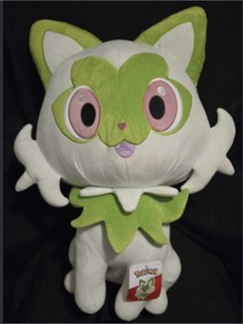 21” Pokemon Green White Plush with Pink Eyes Sprigatito